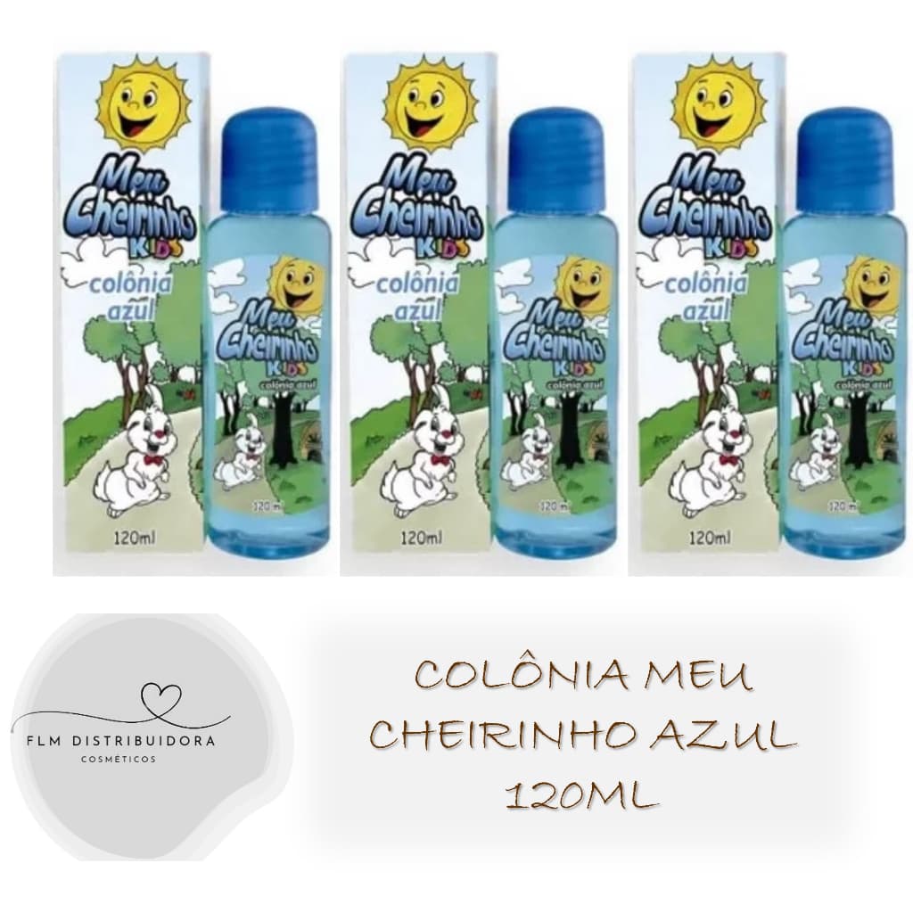 Kit com 03un Colônia Meu Cheirinho Azul 120ml