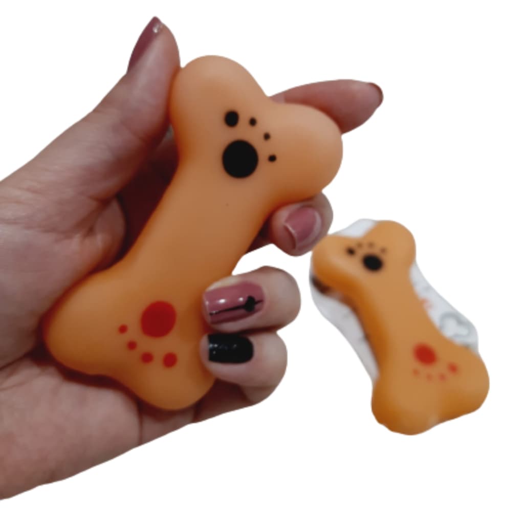 Ossinhos Brinquedo Mordedor Anti Stress Vinil Cachorro
