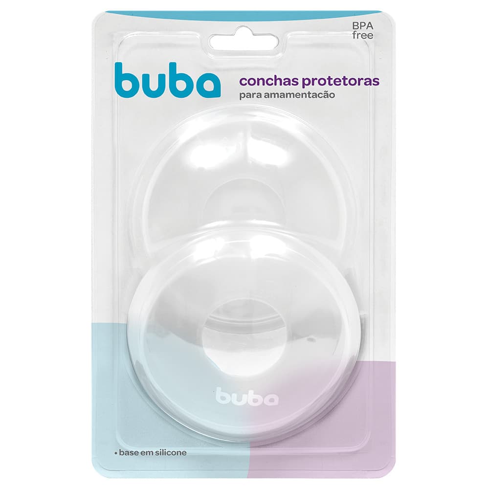 Conchas Protetoras para Seios Amamentação Coletor de Leite Silicone Buba Baby