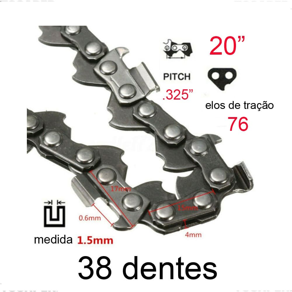 Corrente Para Motosserra Sabre 20 Polegadas Motorserra 20