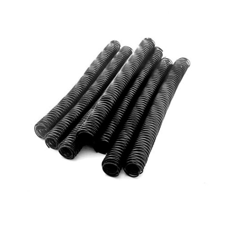 Kit Mola Encadernação De Apostilas Espiral Plástico Preto Original Lassane 7 até 50mm