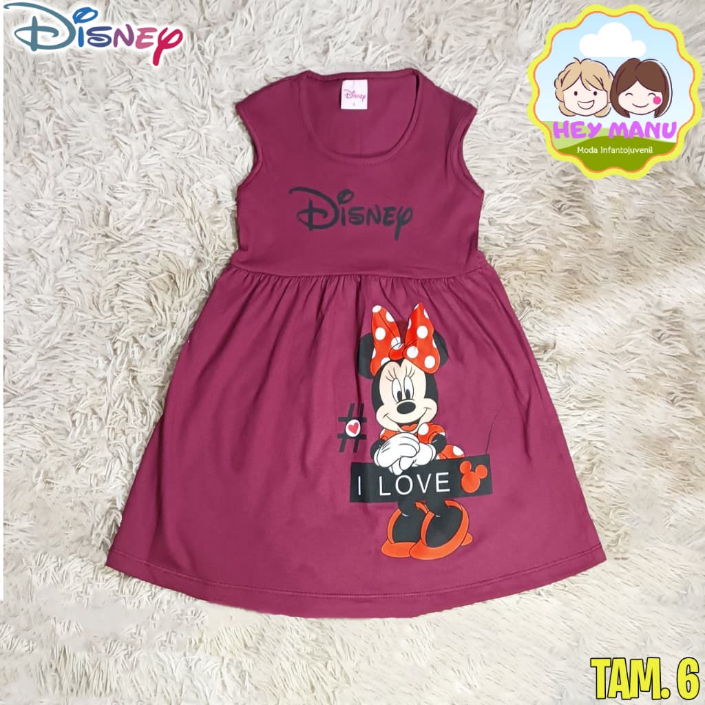 Vestido Disney infantil Minnie - Tam 6 - feminino, infantil, presente, criança, princesas disney, roupa infantil