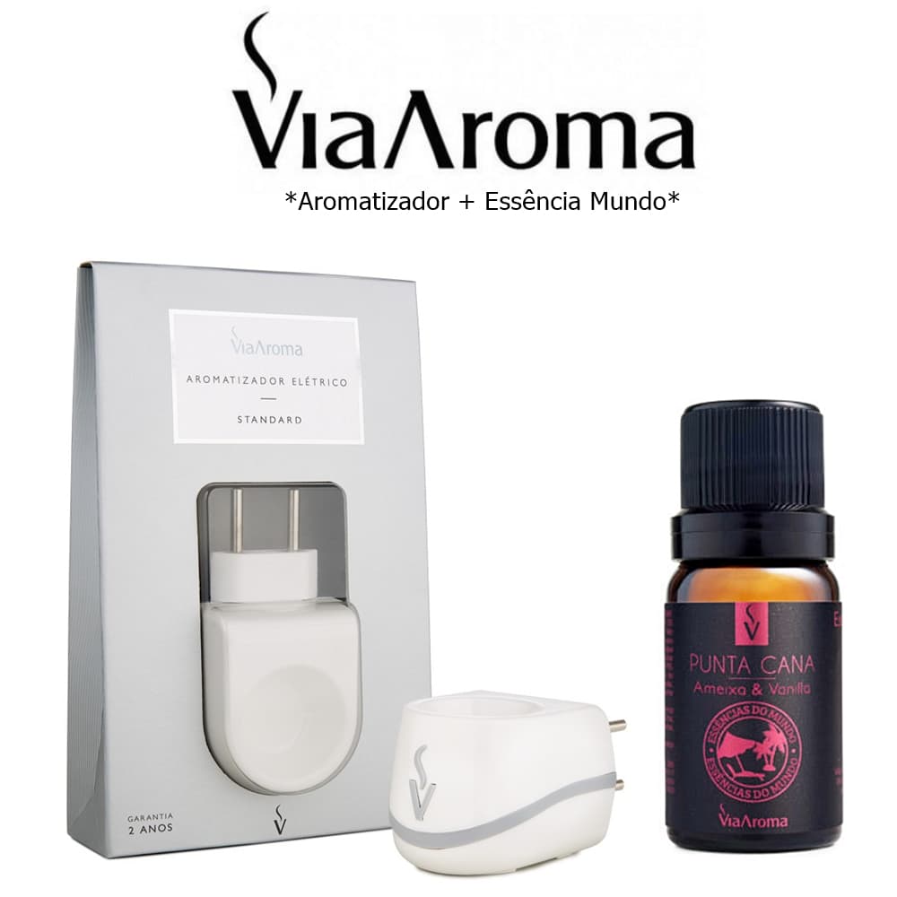 Aromatizador + 1 Essência Via Aroma Mundo - ESCOLHA A SUA - Difusor  Standard