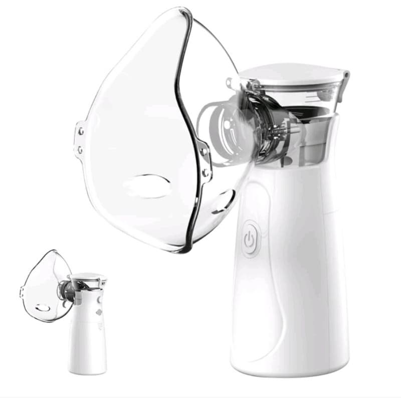 Nebulizador Inalador Ultrassônico Portátil Usb Bivolt Pilha Cor Branco