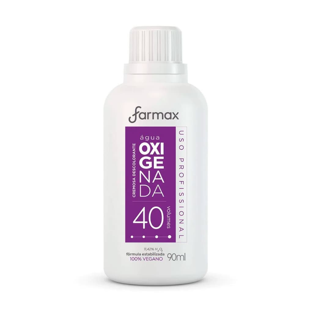 Farmax Água Oxigenada Cremosa Com 40 Volumes - 90ml