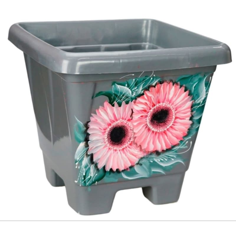 Vaso Quadrado Decorado a Mão, Jardim, Jardinagem, Planta, Decoração Varios Tamanhos