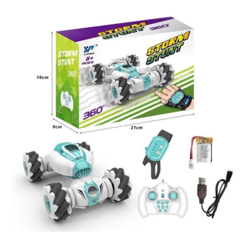Carro Stunt Gestos 360 Sensor De  Controle Mão Acrobático Pronta Cor Verde Personagem Storm