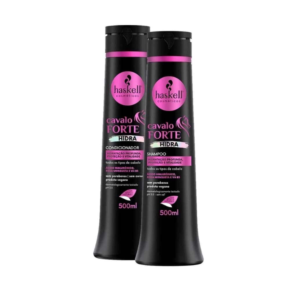 Kit Haskell Cavalo Forte Hidra Shampoo e Condicionador 500ml