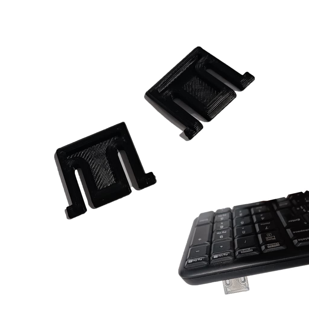 Grampo Calço Pés  Suporte Teclado Logitech K220 K360 K260 K270 K275 K235 Fácil Instalação