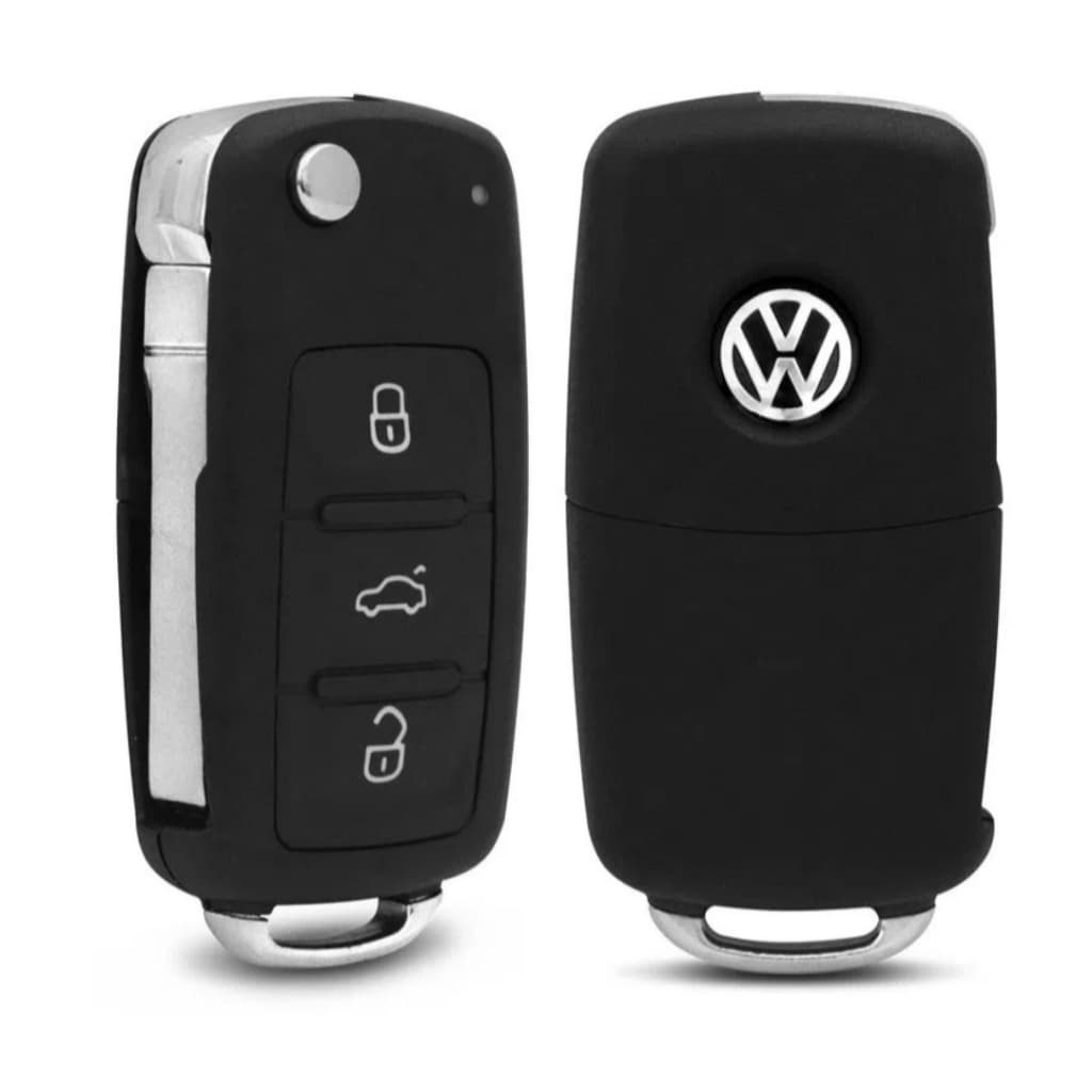 Carcaça Chave Canivete Vw Gol Voyage G6 2013 2014 2015 2016 3 Botões