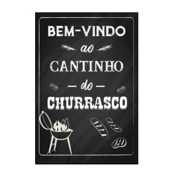 Placa Quadro decorativo 20x30 Seja bem-vindo ao cantinho do churrasco