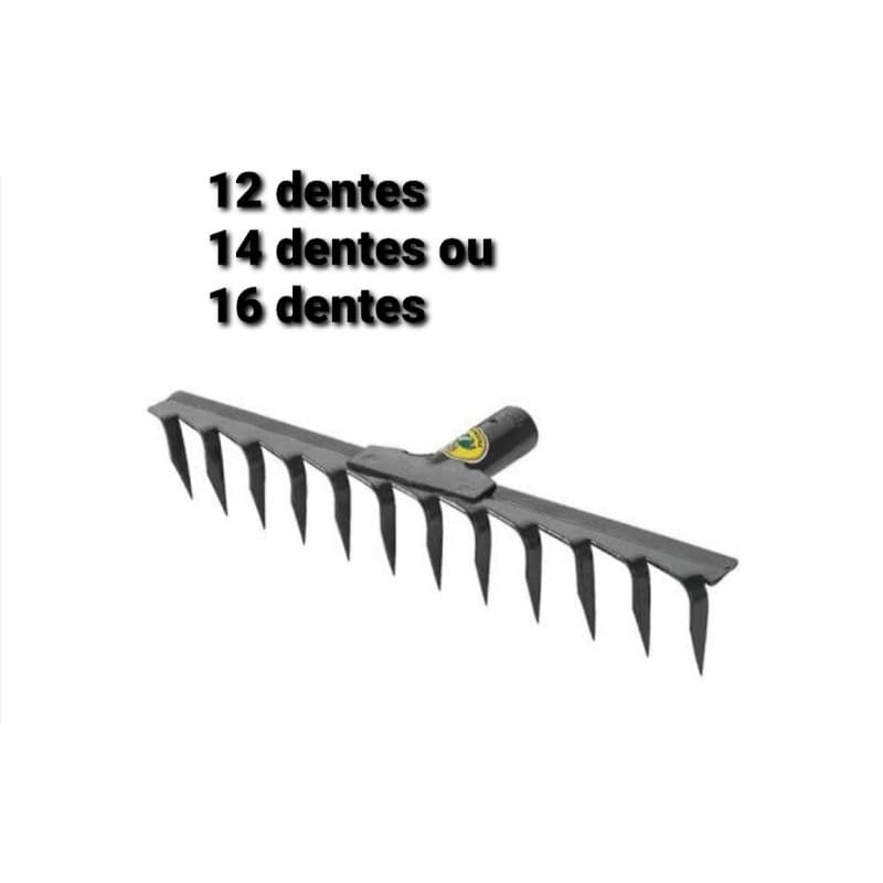 Ancinho Rastelo de aço Tramontina reforçado 12 dentes, 14 dentes ou 16 dentes sem cabo