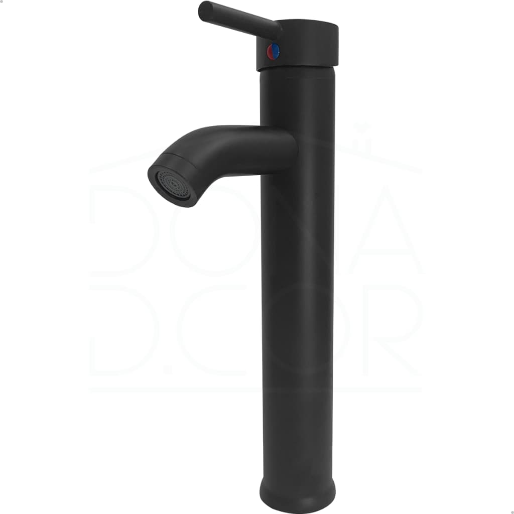 Torneira De Banheiro Preta Bica Alta Monocomando Misturador Aço Inox 304 Torneira Para Cuba de Apoio