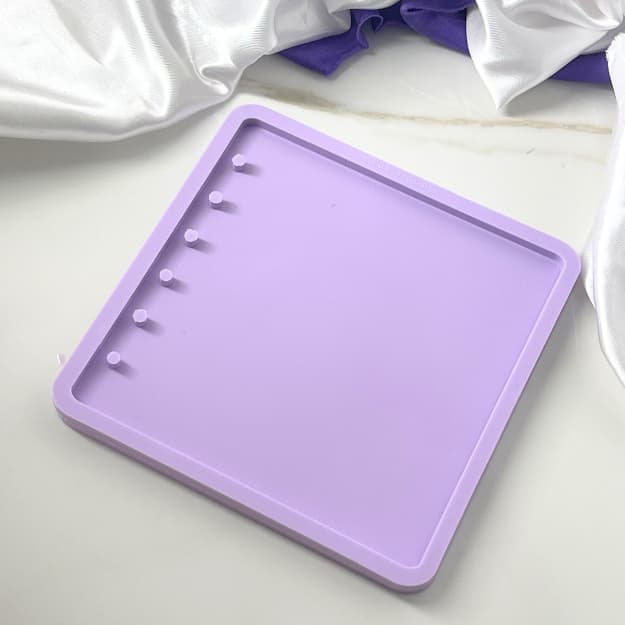 Molde de silicone para resina capa de agenda fichário com 13,20cm. Apenas 1 molde.