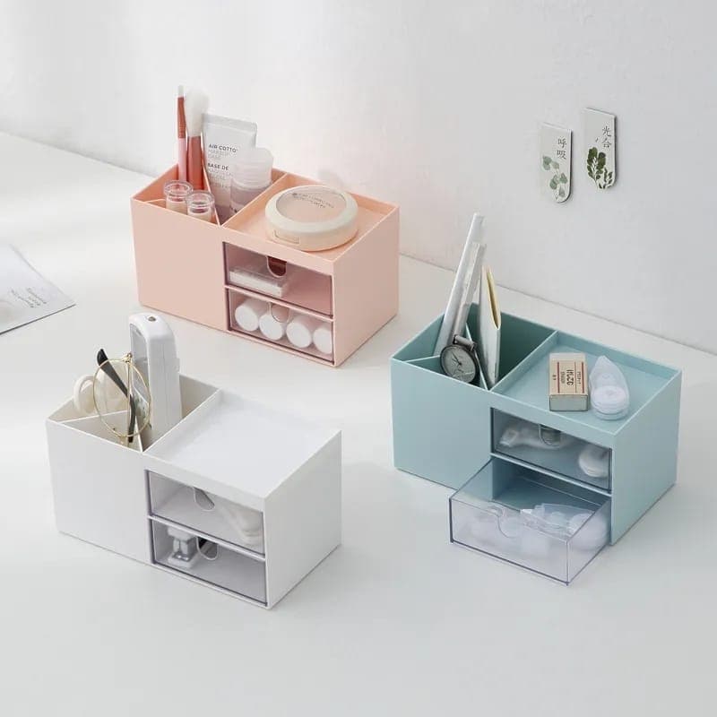 Organizador acrílico multiuso para maquiagens óculos pulseiras objetos com gavetas resistentes
