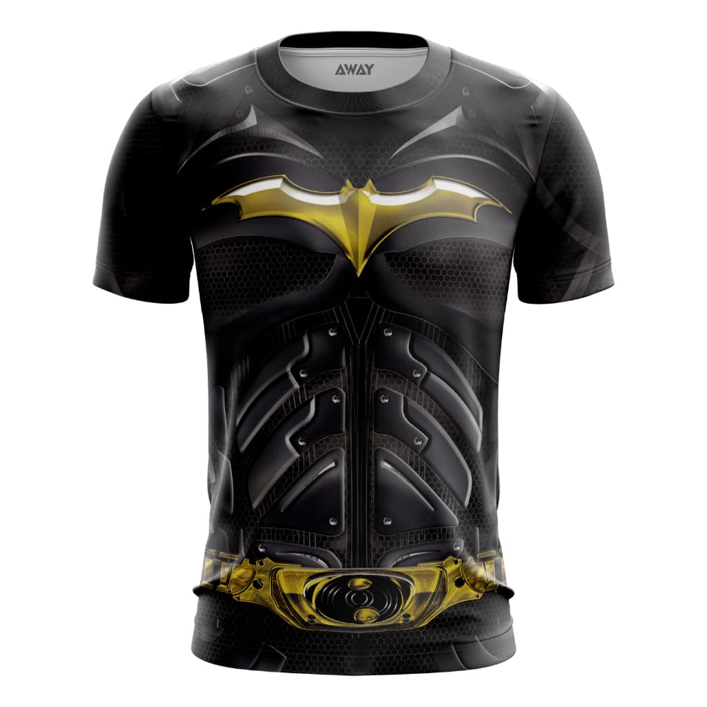 Camisa Camiseta Dryfit Premium  Super Heróis Traje 3d Batman Proteção Uv Adulto Infantil