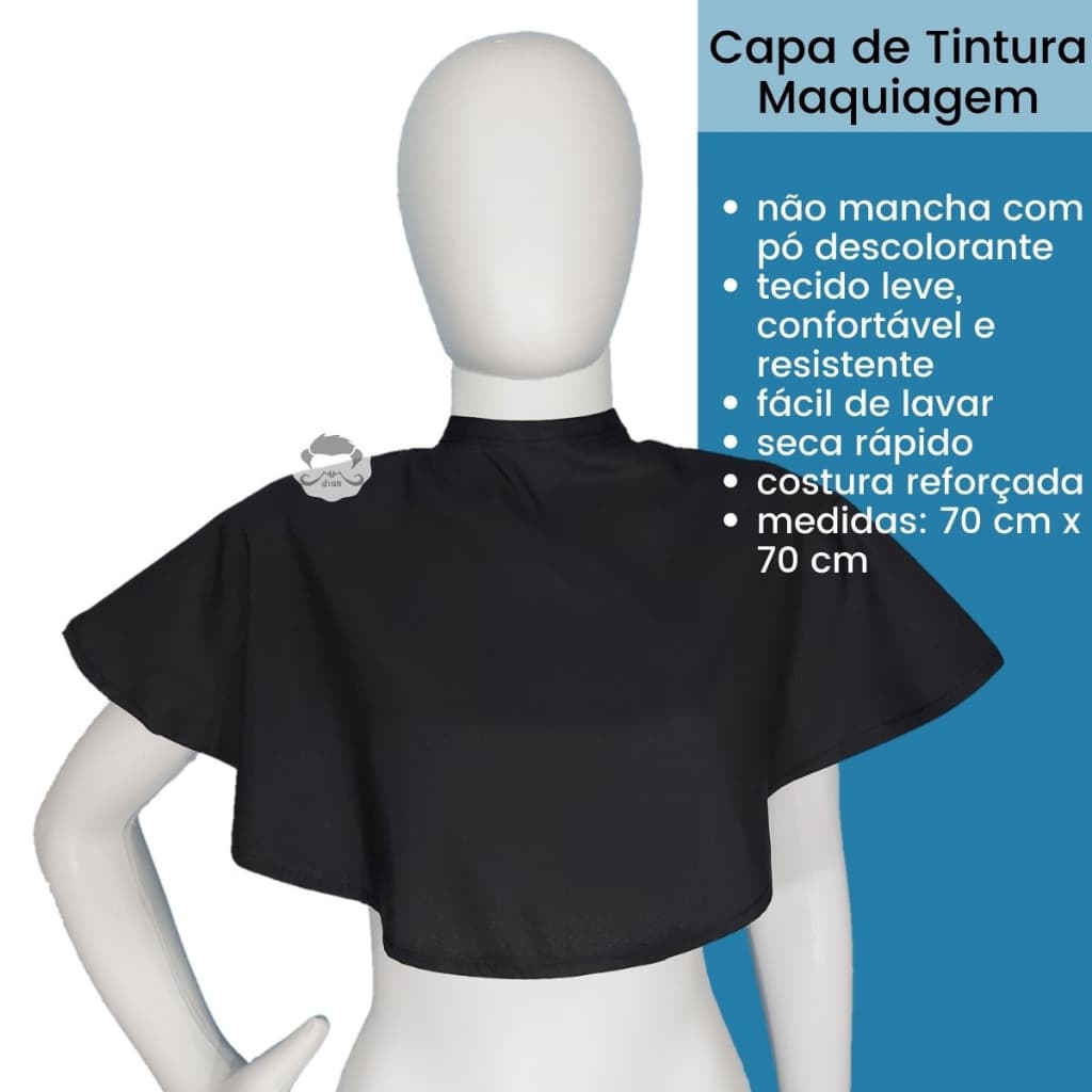 Capa Protetora para Tintura, Maquiagem, Escova e Penteador Não Mancha  Salão de Beleza e Estética