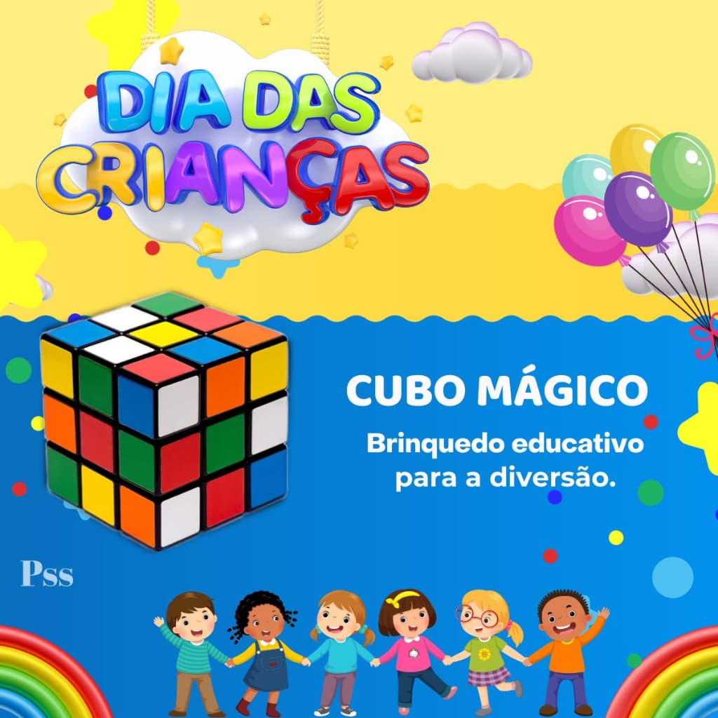 Cubo Mágico Profissional 3x3 Brinquedo Educativo Dia Das Crianças