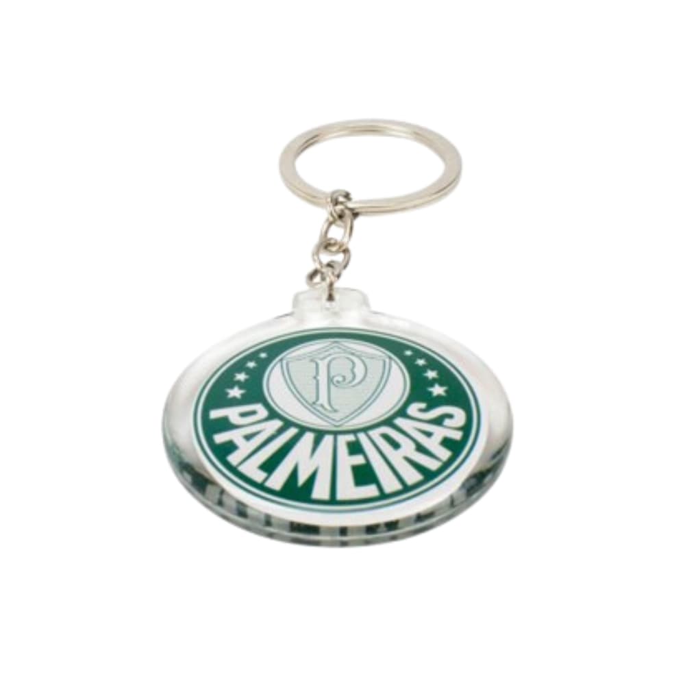 Chaveiro Oficial Palmeiras – Acrílico e Metal com Escudo Giratório Torcida Verdão