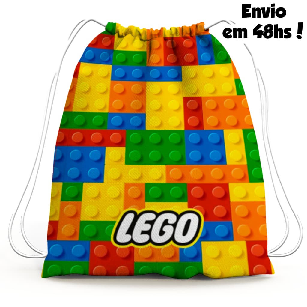 10 mochilinhas sacolinha lego kit festa de aniversário (envio rápido)