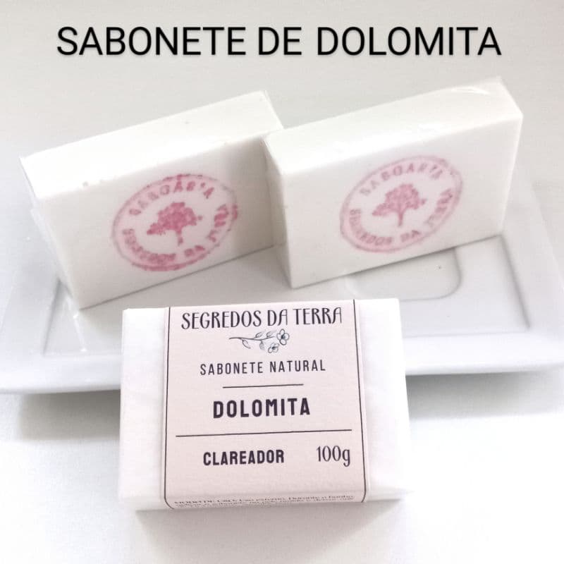 Kit 3 Sabonetes Clareador, Dolomita C/Rosa Mosqueta