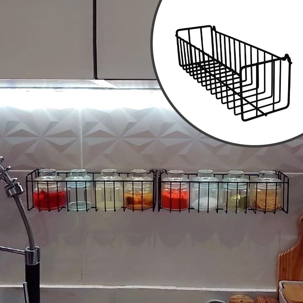 Cesto Multiuso Organizador 30cm Aramado Fruteira de Parede Modelo N01