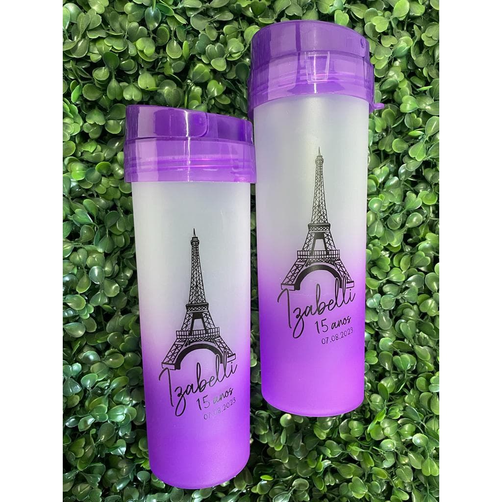 KIT 80  GARRAFAS SQUEEZE ACQUABIO 480ML DEGRADÊ PERSONALIZADAS COM NOMES INDIVIDUAIS