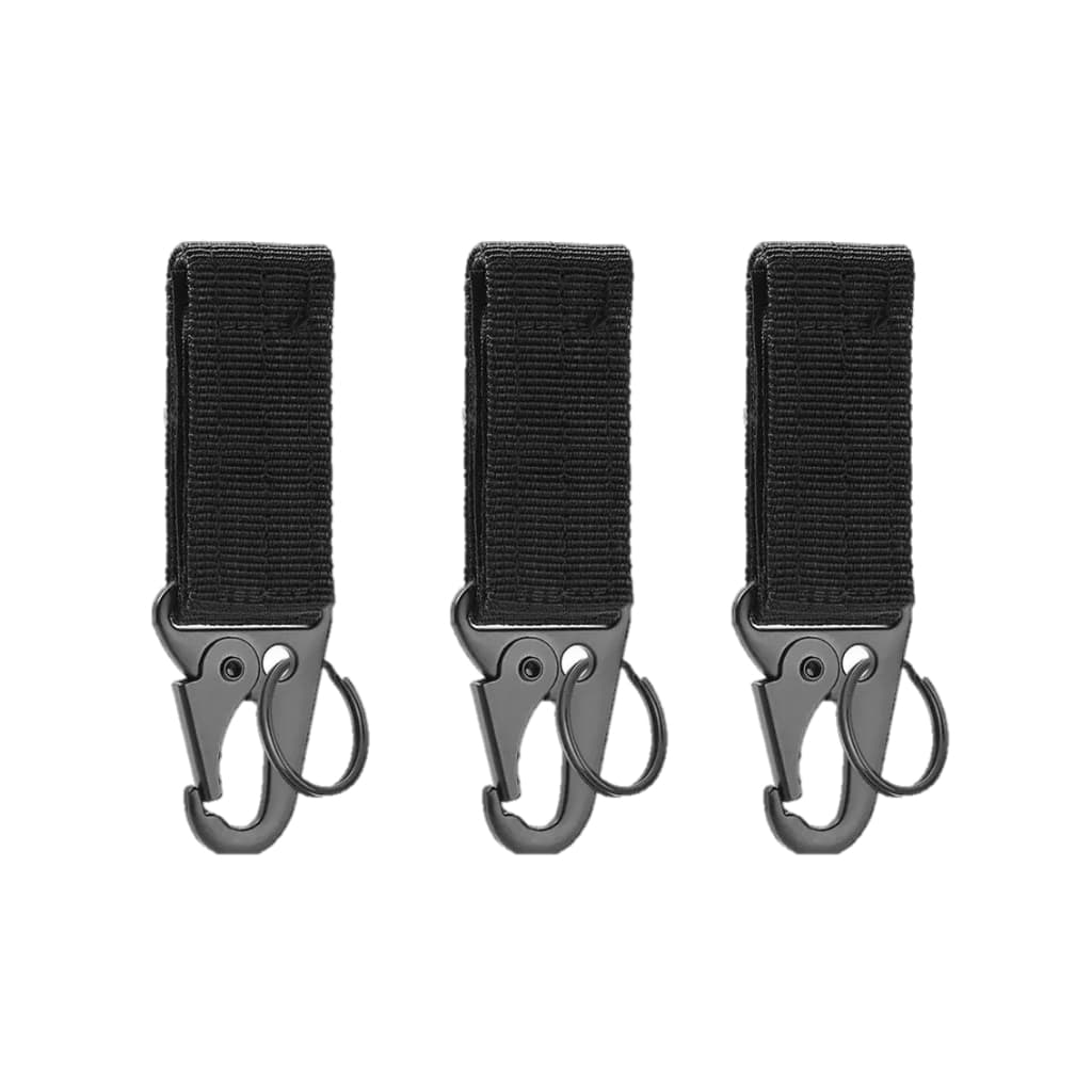Kit 3 Chaveiro Mosquetão Edc Tático Para Cinto Com Passador