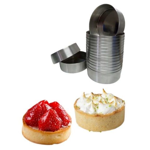 Kit 10 Forminhas Lisa Tortinha Morango Limão Torta Quiche 8,5 cm X 2,5 Cm