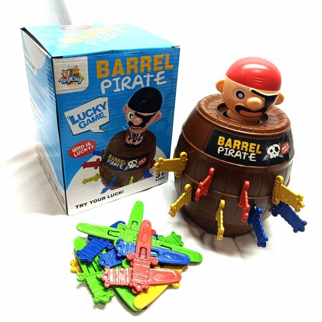Jogo Pula Pirata Barril Grande 20x16 O Maior Cofre Brinquedo Infantil Criança