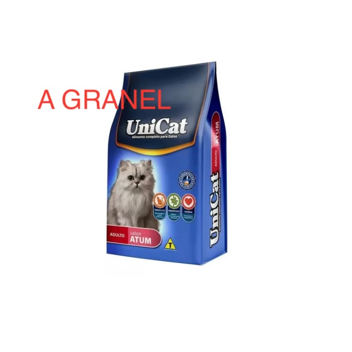 Ração A Granel Unicat Para Gato Adulto Sabor Atum Sem Corantes 1kg