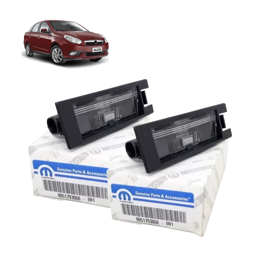 Par De Lanterna Luz Placa Fiat Grand Siena Original