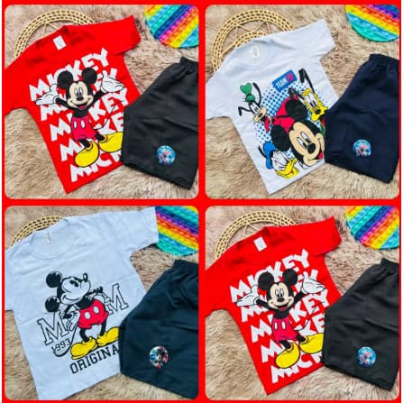 Conjunto Infantil Masculino Camiseta e Shorts - Diversos Personagens / Diversas Cores / Diversos Tamanhos