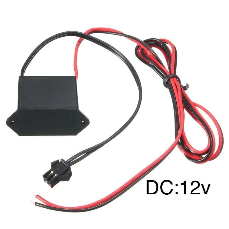 Mini Reator 12V para Fita LED Fio Neon Painel Carro Fio Positivo e Negativo