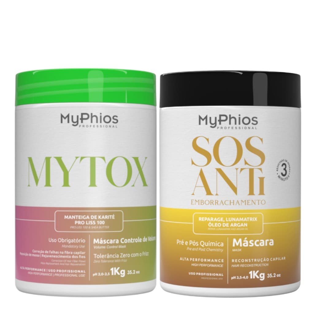 Kit SOS Antiemborrachamento 1Kg + Btox MYTOX 1KG - MyPhios