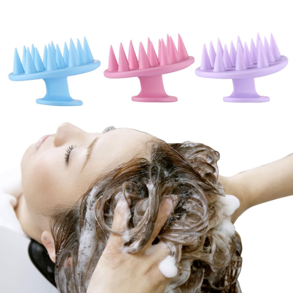 Escova Massageadora De Couro Cabeludo Pente de Silicone