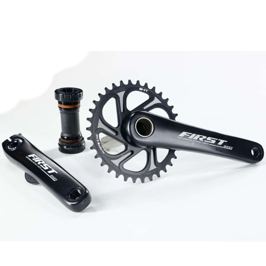 Pedivela Coroa Única Single 34D 175mm integrado BCD 104mm First Bikes