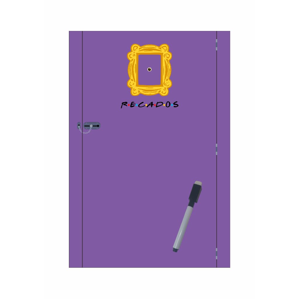 Planner Magnético Porta Friends C/ Caneta Ímã E Apagador
