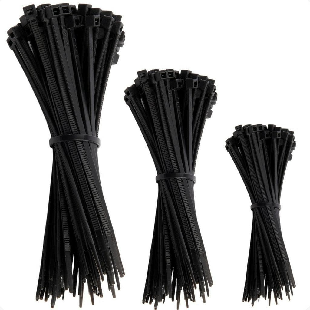 Abraçadeira de Nylon Enforca Gato Cinta Plástica 100 Unidades Diversos Tamanhos Cores Branca e Preto