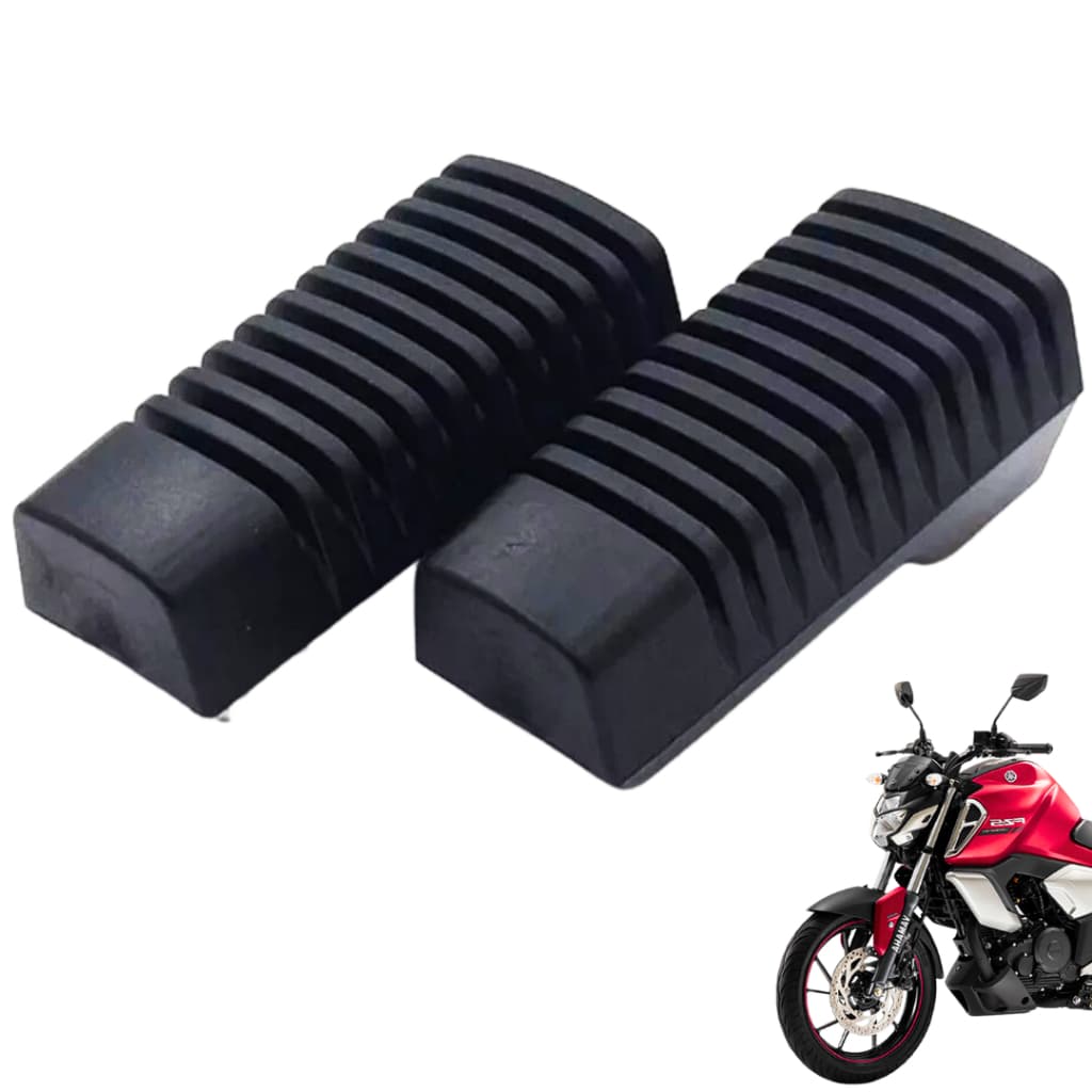 Par Borracha Estribo Pedaleira Apoio de Pé Motos Yamaha Factor 150 Fazer