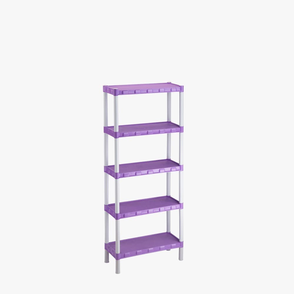 Estante Livros Modular Lilás 5 Prateleiras Plástico
