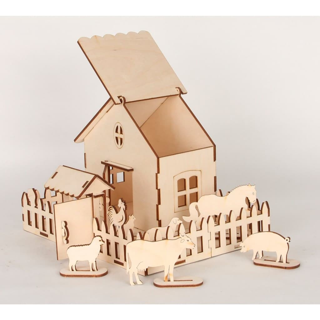 Mini Fazendinha Infantil para Brincar, Pintar