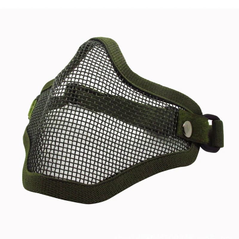 Máscara De Proteção Meia Face Airsoft Paintball Verde Telada
