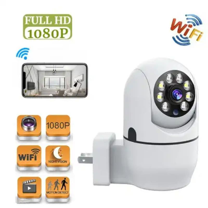 Hd lâmpada wi fi câmera 1080p inteligente leven app soquete de segurança em casa p2p