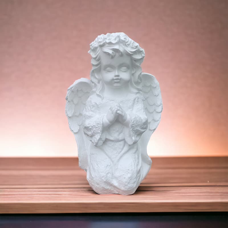 Anjo Da Guarda Branco Grande Enfeite Decoração