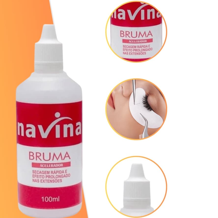 Bruma 100ml Acelerador Profissional De Cola Para Extensão de Cílios Navina Lash