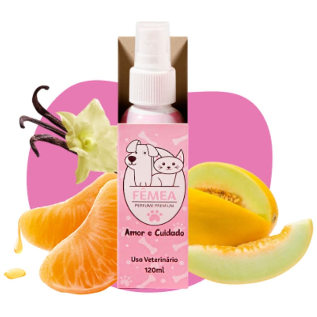 Perfume Cheirinho PET Amor e Cuidado Femea 120ml - Cães e Gatos