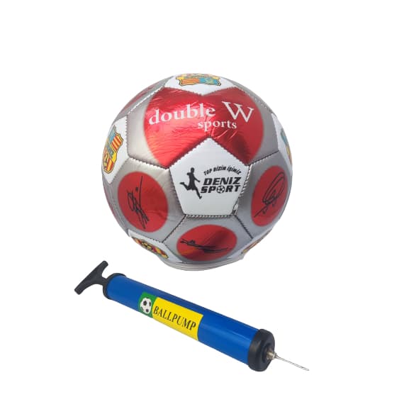 bola futebol metalizada + BOMBA