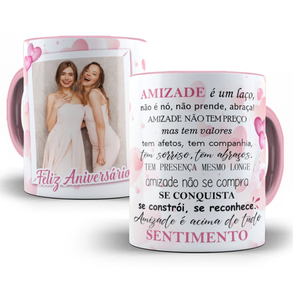 Caneca Aniversario para Amiga com foto