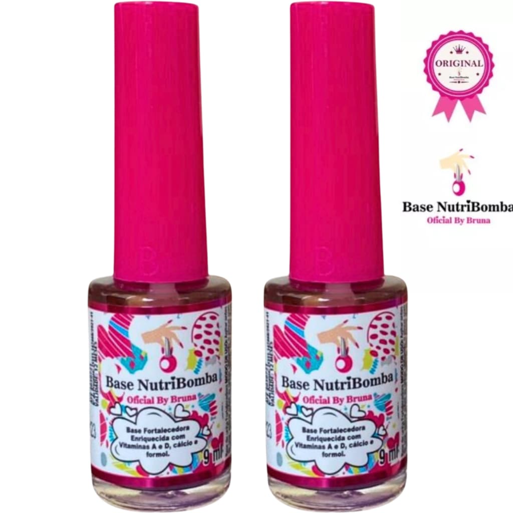 Kit com 2 Bases Nutribomba Fortalecedoras de Unhas 2 Unid PROMOÇÃO